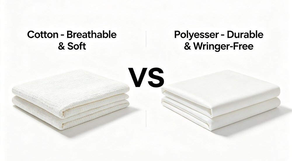 Cotton versus polyester fabric comparison for institutional bedding choice