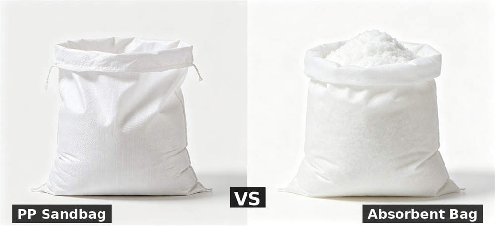 Vs sandbag pp vs water absorbent comparison for institutional procurement, inspection and supply planning