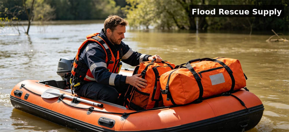 Flood rescue backpack supply for institutional procurement, inspection and supply planning