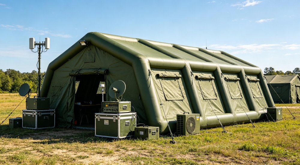 Heavy duty zippered door entrance detail showing reinforced frame weatherproof sealing strip and easy access design for emergency relief tent daily use