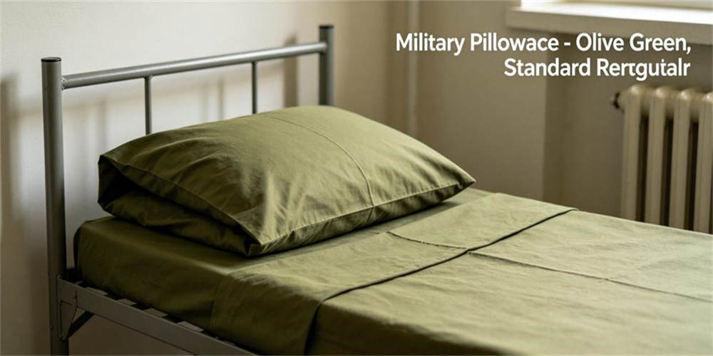 Standard rectangular military pillowcase, wear-resistant military pillow cover product for official military dorm use