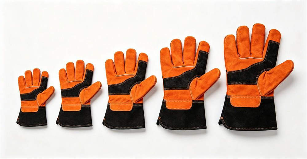 Fire resistant gloves size comparison S M L XL fit guide safety gloves wholesale bulk supplier China