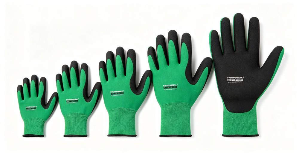 Waterproof neoprene gloves size comparison S M L XL fit safety gloves wholesale bulk supplier China