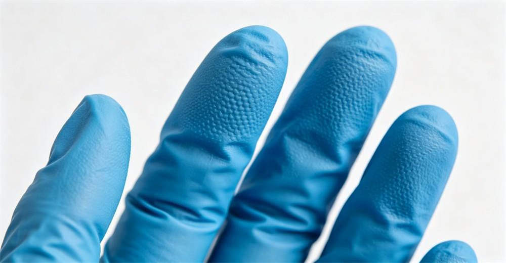 Disposable nitrile gloves fingertip texture detail powder free safety gloves wholesale bulk supplier China