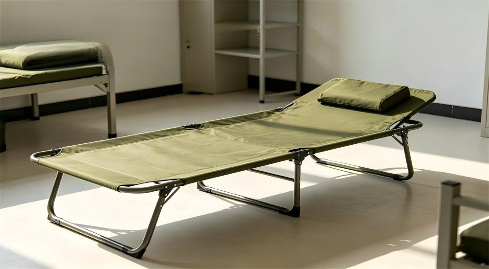 Steel military folding bed set up in a barracks for military folding camp mattress wholesale supplier for military folding camp bed wholesale and barracks furniture Steel military folding bed set up in a barracks for military folding camp mattress wholesale supplier for military folding camp bed wholesale and barracks furniture