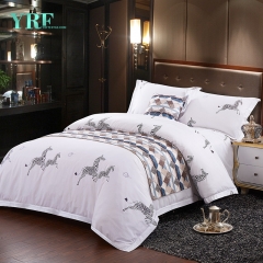 motel impreso conjuntos de sábanas de algodón