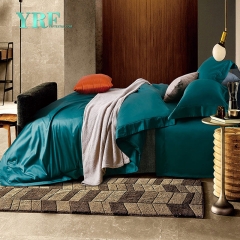 ropa de cama azul teñida normal de calidad