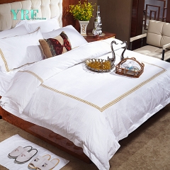 Ropa de cama de lujo blanca jacquard 300t