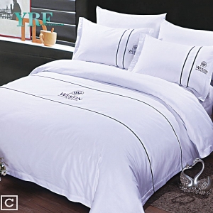 White Bed Sheets Bed Line Bedding Set