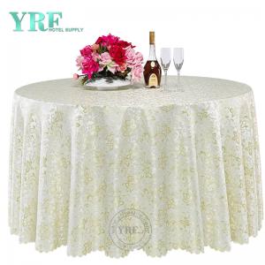 Round White Plain Tablecloth