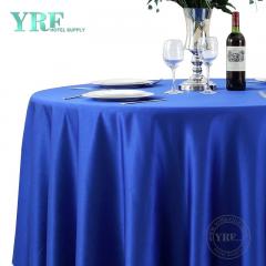 Mantel de mesa azul redondo equino