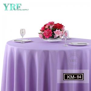 132 Inch Purple Round Table Cloth