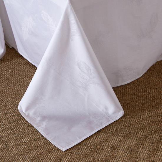Juego de sábanas de vida de hotel telar jacquar duradero 100% algodón blanco doble personalizado