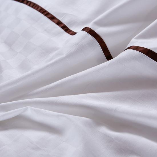 Logotipo de las hojas completas de la colección del hotel del algodón del telar jacquar 4PCS durable de lujo cómodo