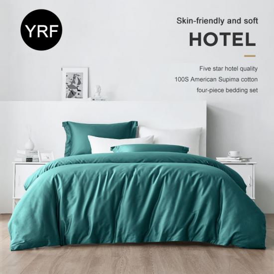 Cal King Size 4PCS Ropa de cama de hotel verde 1000T de lujo más suave