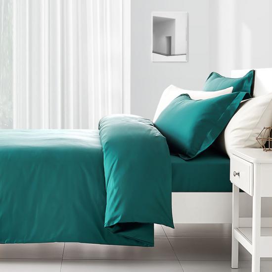 Cal King Size 4PCS Ropa de cama de hotel verde 1000T de lujo más suave