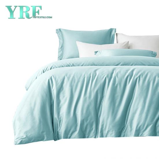 1000 hilos de calidad superior 4 piezas de algodón ropa de cama de hotel azul pavo real