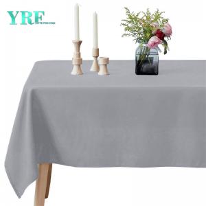 70x120 inch 100% Polyester Pure Silver Rectangle Table Cloth