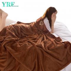 Manta de cama de felpa de color liso