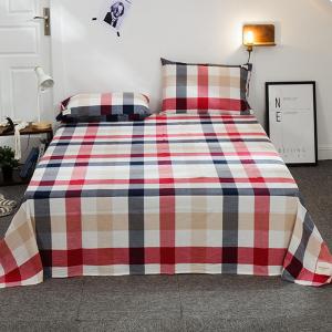 Plaid Double Bed Sheet Set