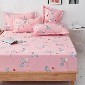 Pink For 3PCS Fitted Bottom Sheet