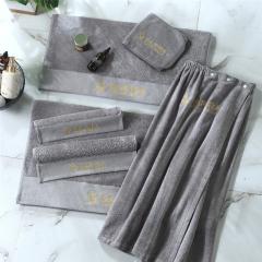 Juego de toallas faciales de color blanco al por mayor