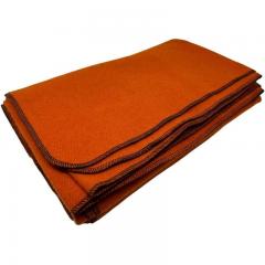 Manta naranja ligera, resistente a la humedad, 40 % lana, 500 g