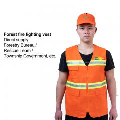 Chaleco y sombrero de extinción de incendios de alta visibilidad
