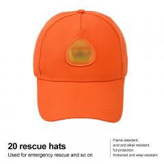 Gorra naranja de rescate en caso de terremoto