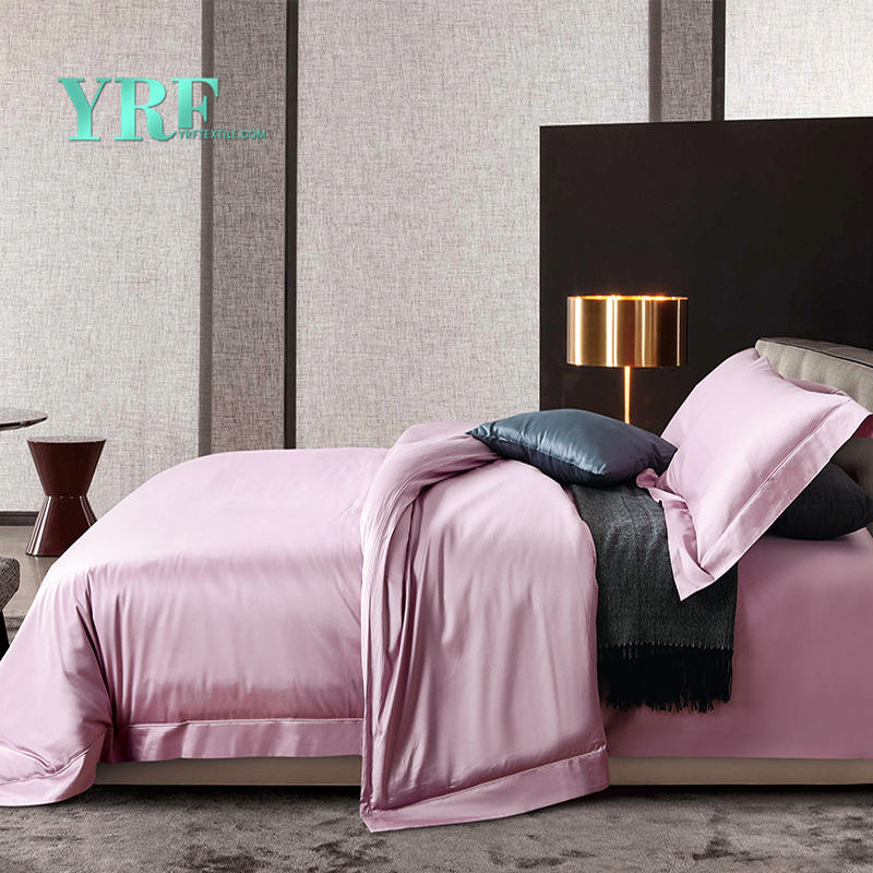4pcs 100% algodón lujoso motel ropa de cama rosa establece sq-08